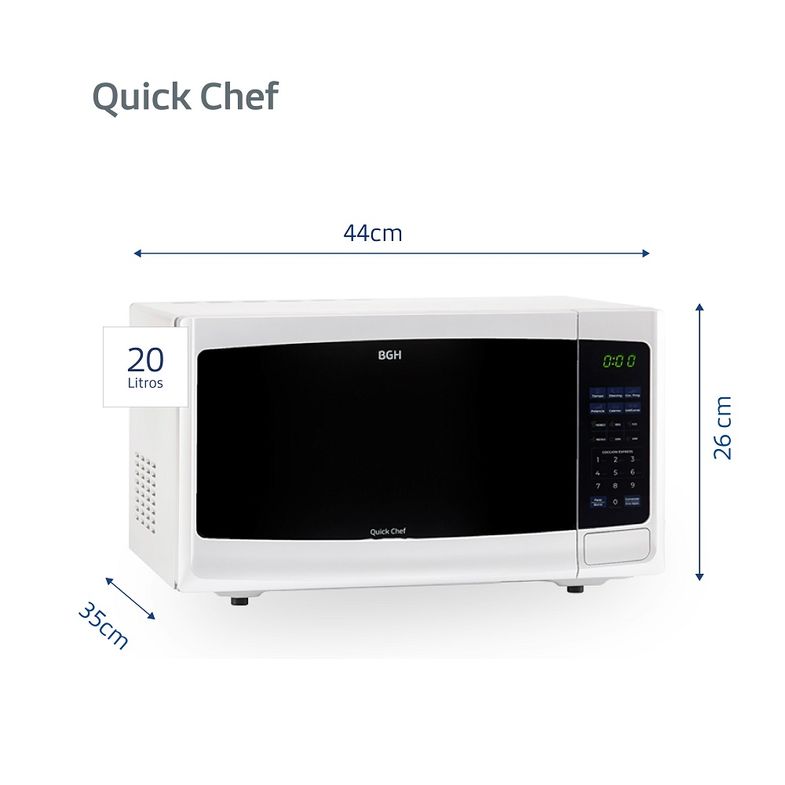Microondas BGH Quick Chef 20 litros B120DB9 - BGH - Mobile