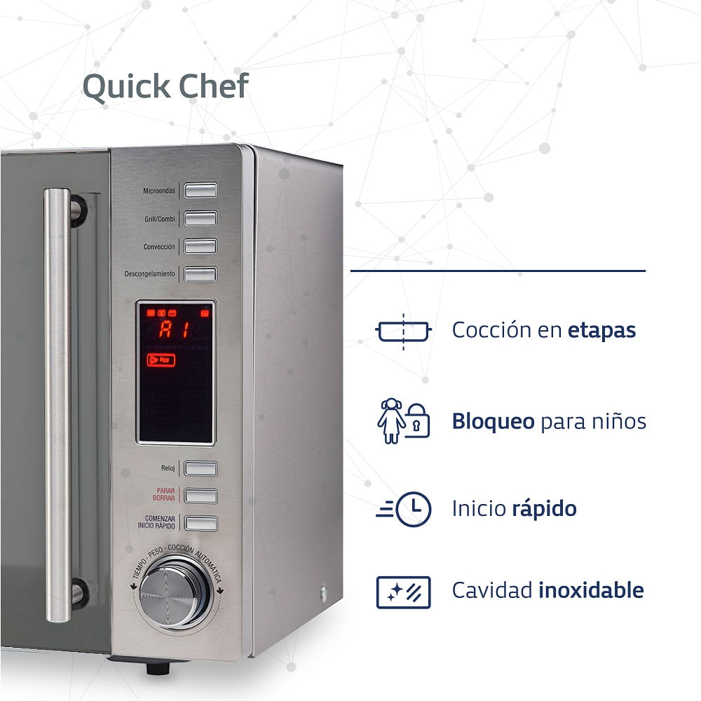 Microondas Trifunción BGH Quick Chef 30 Litros B330DSS9 - BGH - Desktop