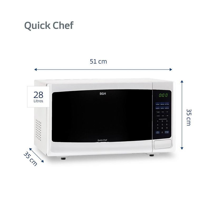 Microondas Grill BGH Quick Chef 28 Litros B228DB9 - BGH - Desktop