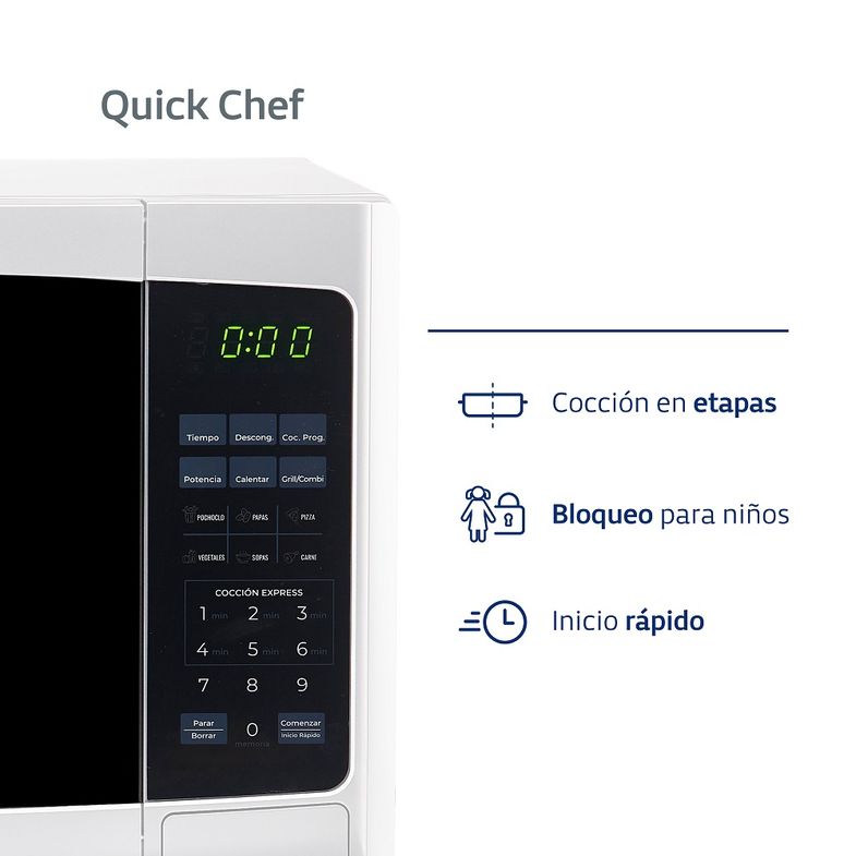 Microondas Grill BGH Quick Chef 28 Litros B228DB9 - BGH - Desktop