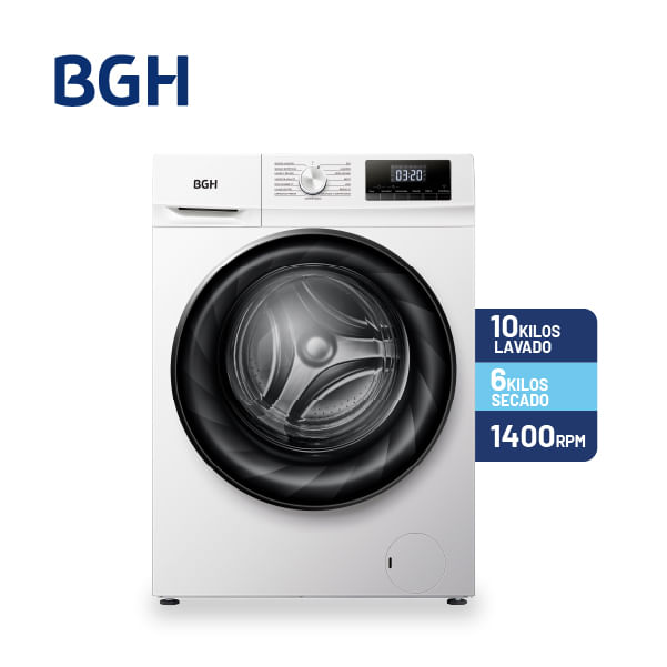 Lavasecarropas BGH Inverter Blanco 10kg