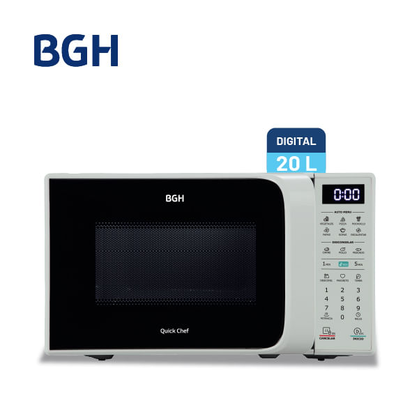 Microondas BGH QuickChef Digital Eco Blanco 20L