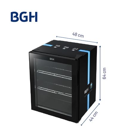 Frigobar Cervecero BGH 60L Display Digital Negro