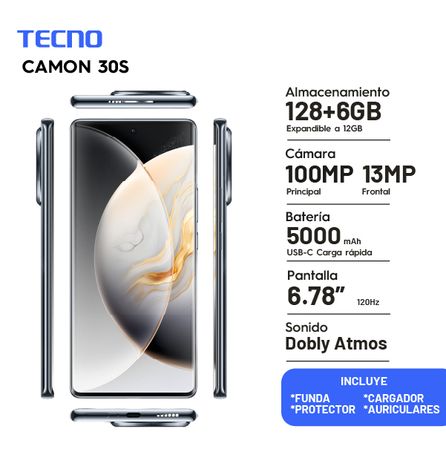 Tecno Camon 30S 128 + 6gb Celestial Black
