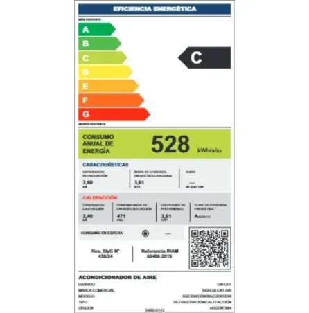 Aire Acondicionado BGH Split Frio/Calor 3100F OUTLET A