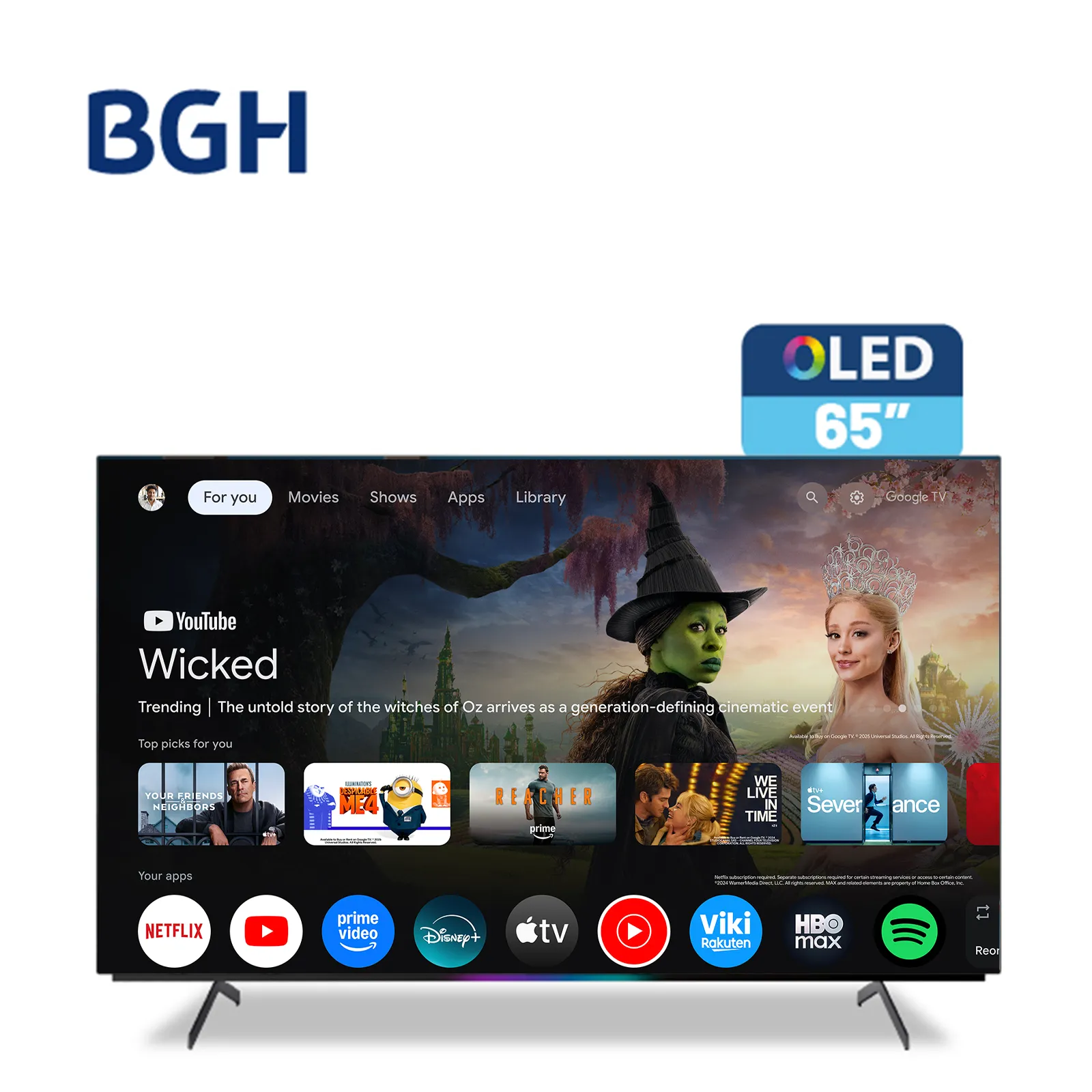 TV BGH 4K OLED 65" Google TV