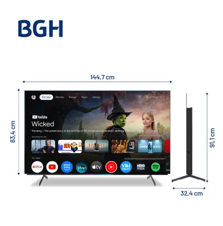 TV BGH 4K OLED 65" Google TV