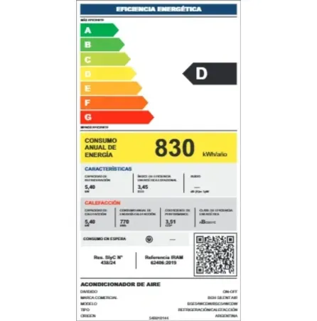 Aire Acondicionado BGH Split Frio/Calor 4600F OUTLET A