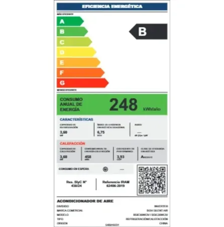 Aire Acondicionado BGH Split Full Inverter 3DC Frío/Calor 3000F