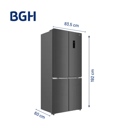 Heladera BGH Multidoor No Frost Dual Inverter Dark Inox 402L