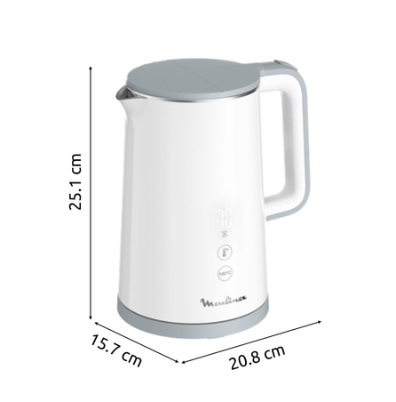 Pava Electrica Moulinex Sense 1.7L Digital 2400W Blanco