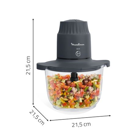 Picadora Electrica Moulinex Vaso Vidrio 400W Compacta Java Pepper