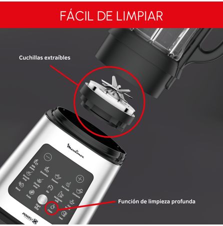 Licuadora Moulinex PerfectMix Cook 1400W 2 L Cristal Inox