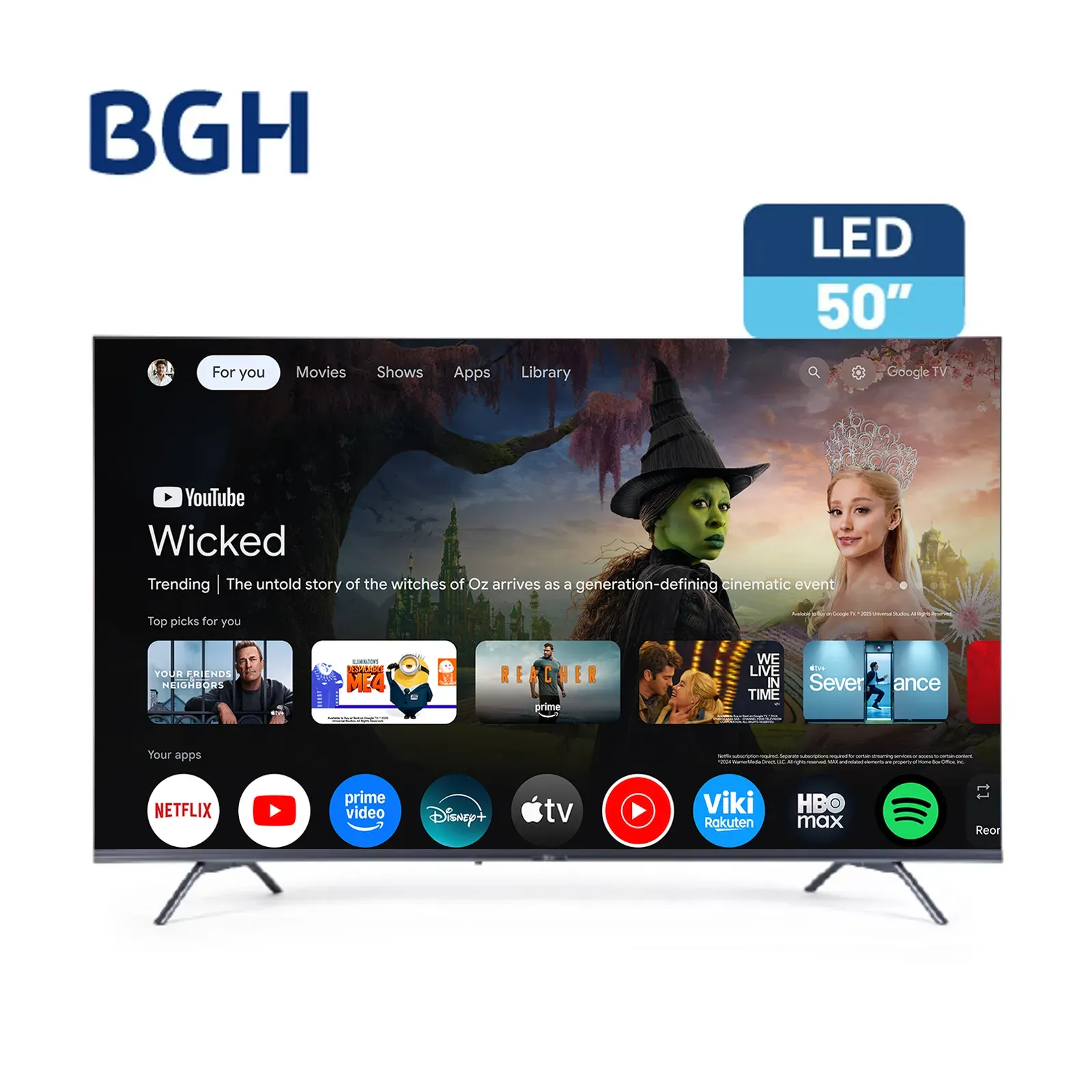 TV BGH UHD 50" BGH Google TV OUTLET C Smart TV LED UHD 50" BGH GOOGLE TV B5024US6G