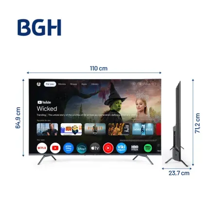 TV BGH UHD 50" BGH Google TV OUTLET C Smart TV LED UHD 50" BGH GOOGLE TV B5024US6G