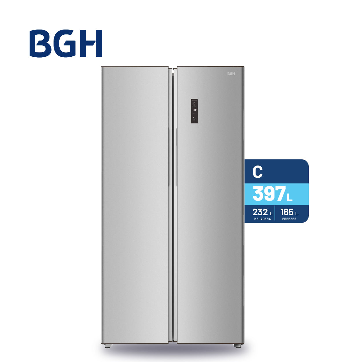 Heladera BGH Side By Side No Frost Inverter Inox 397L Heladera BGH Side By Side No Frost Inverter Inox 397 Litros
