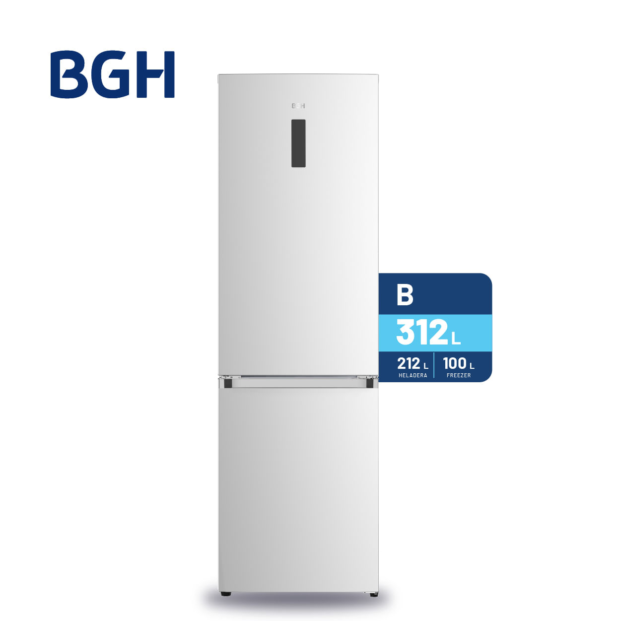 Heladera BGH Combi No Frost Inox 312L Heladera BGH Combi No Frost Inox 312 Litros