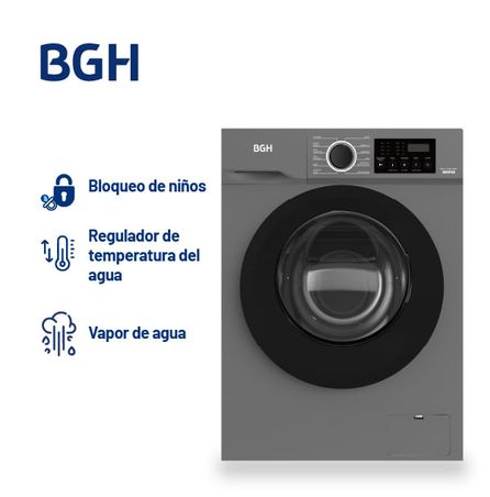 Lavarropas BGH Inverter Carga Frontal Silver 6kg
